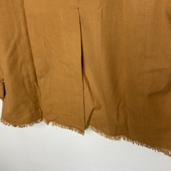 Suzanne Somers Camel Color‎ Snap Up Jacket Western V-neck Fringe Women’s Large - Picture 8 of 13